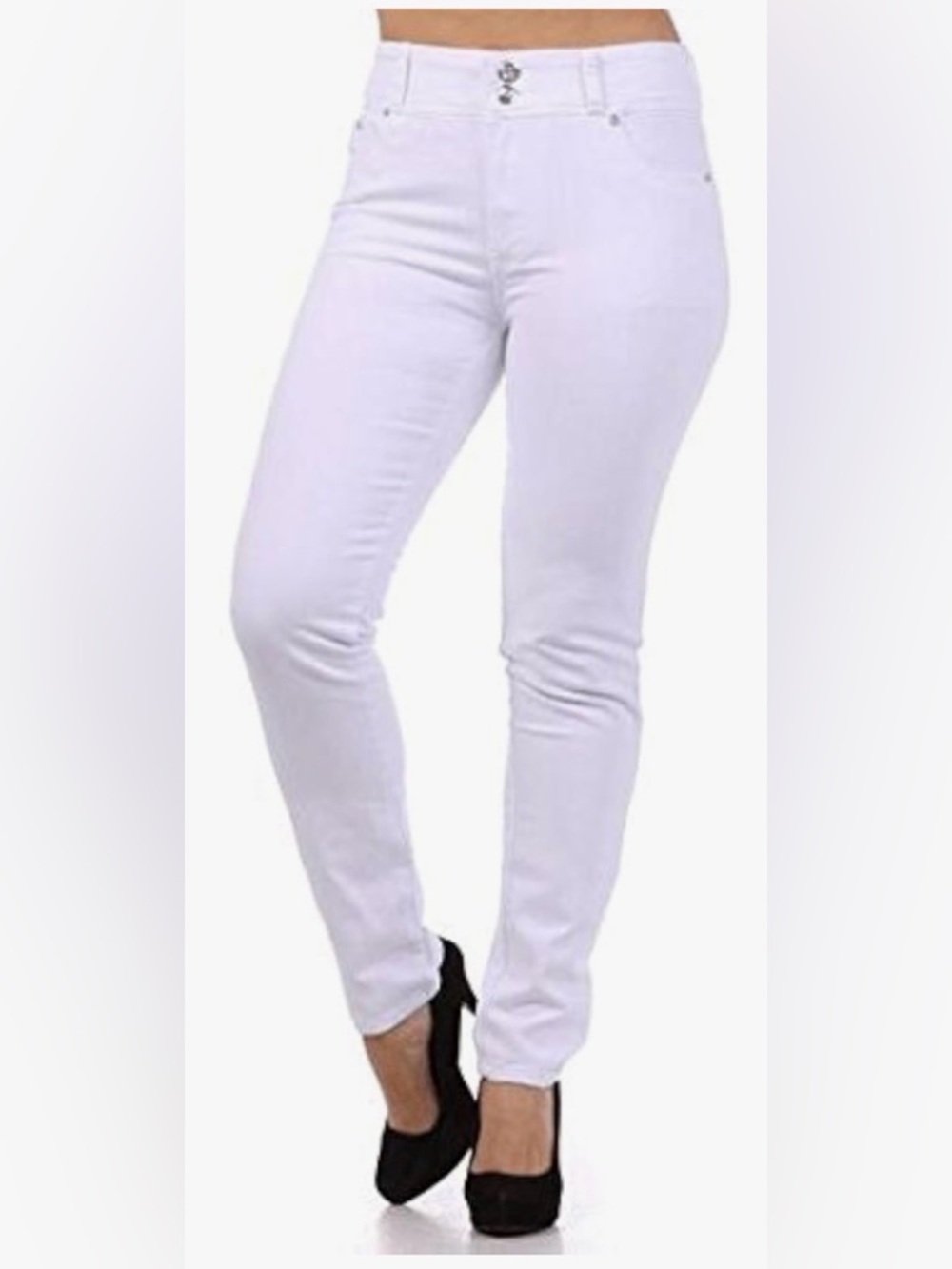 Women’s White Stretch Skinny Jeans